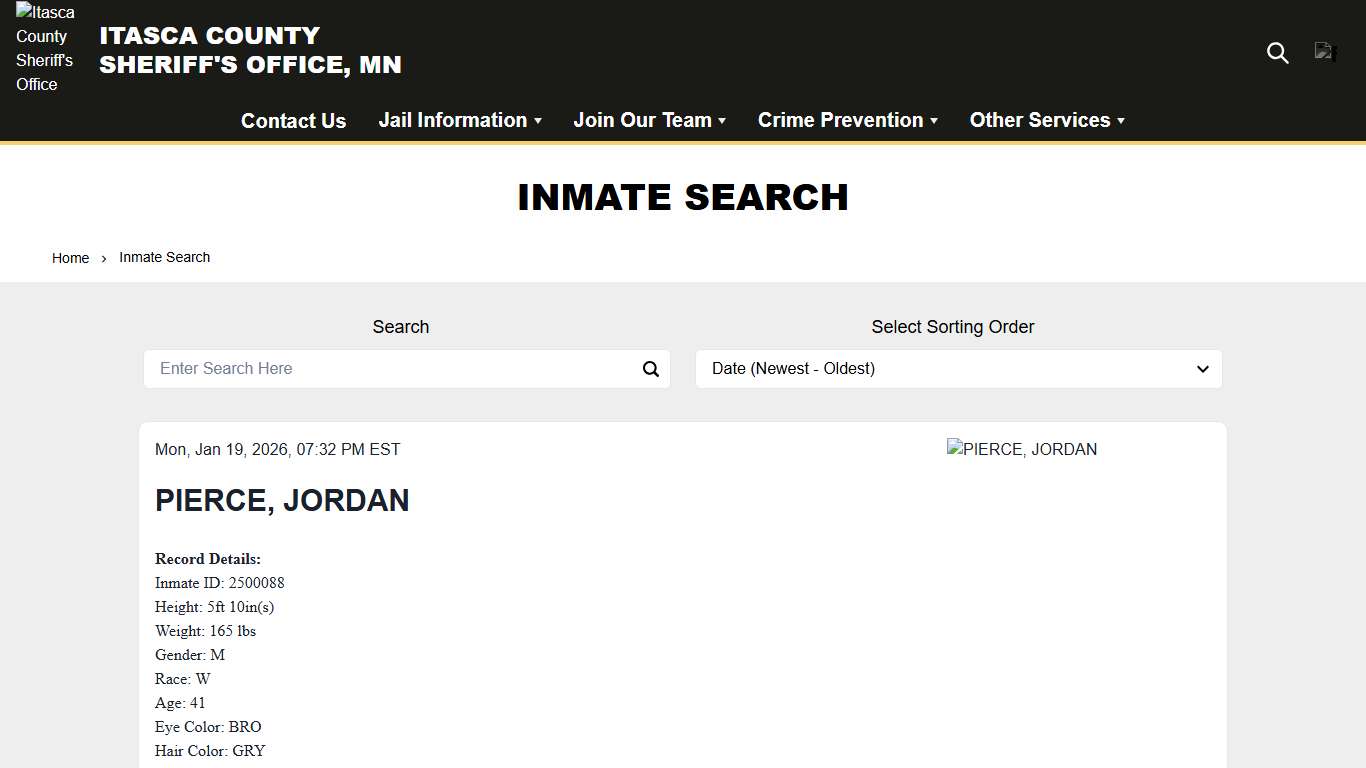 Inmate Search | Itasca County Sheriff's Office (MN)