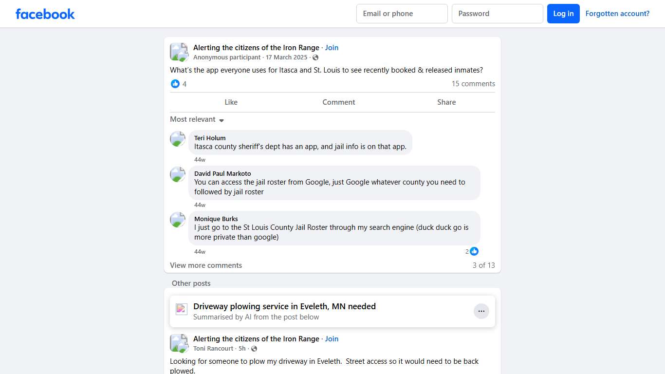 Alerting the citizens of the Iron Range | What’s the app everyone uses for Itasca and St | Facebook